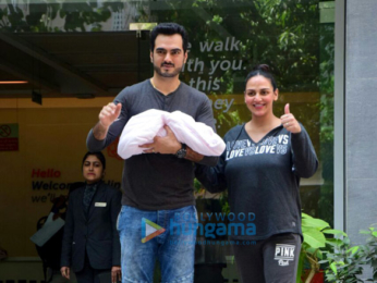 Esha Deol & Bharat Takhtani snapped with their newborn baby girl