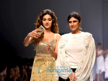 AIFW 2017 Nidhhi Agerwal walks the ramp in New Delhi