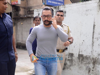 Aamir Khan snapped in South Mumbai