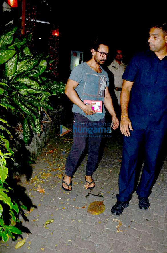 Aamir Khan spotted after a spa session