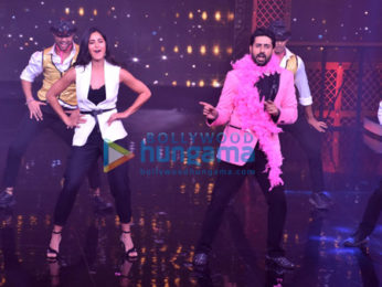 Abhishek Bachchan, Katrina Kaif and Boman Irani snapped on sets of Lip Sing Battle