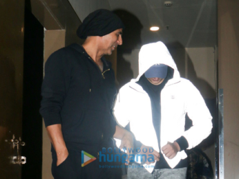 Akshay Kumar with family and Arjun Kapoor spotted at PVR Juhu