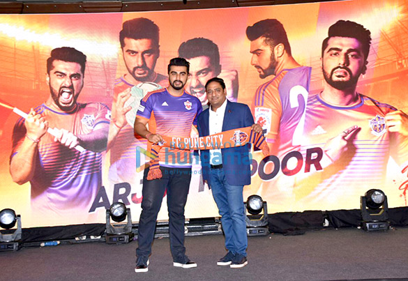 Arjun Kapoor graces the press meet of FC Pune City at J W Marriott Arjun Kapoor graces the press meet of FC Pune City at J W Marriott