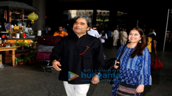 Vishal Bhardwaj and Rekha Bhardwaj snapped at the airport