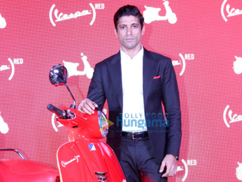 Farhan Akhtar launches 'Vespa Red' scooters