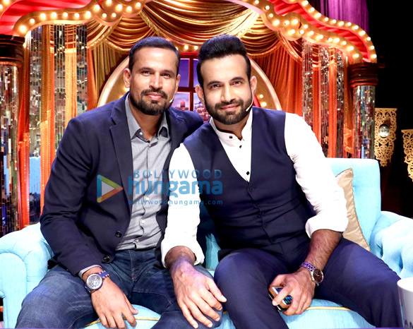 irfan pathan and yusuf pathan on the sets of the drama company 1