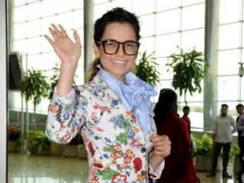 Kangana Ranaut spotted while on her way to Jaipur