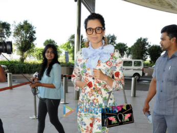 Kangana Ranaut spotted while on her way to Jaipur