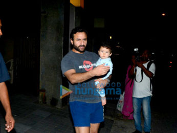 Kareena Kapoor Khan and Saif Ali Khan snapped arriving with baby Taimur to celebrate Soha Ali Khan's birthday