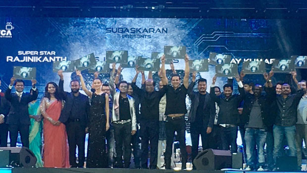 MEGA EVENT – Rajinikanth, Akshay Kumar aothers launch the audio of 2.0 with much fanfare