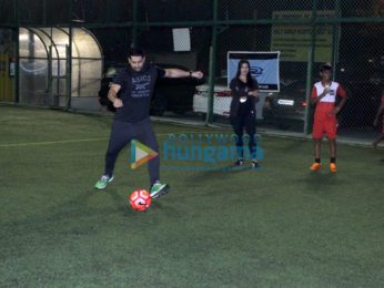 Mandana Karimi snapped with her football team