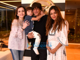 Nita Ambani at Gauri Khan’s store with Shah Rukh Khan and AbRam Khan