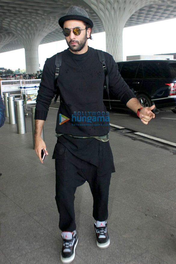 Ranbir Kapoor swears by a hoodie and fresh kicks for his airport OOTD