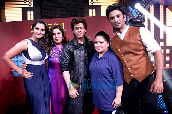 Shah Rukh Khan, Sushant Singh Rajput and Sania Mirza perform at Farah Khan’s show Lip Sing Battle Shah Rukh Khan, Sushant Singh Rajput and Sania Mirza perform at Farah Khan’s show Lip Sing Battle