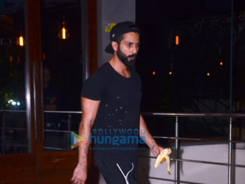 Shahid Kapoor snapped outside his gym