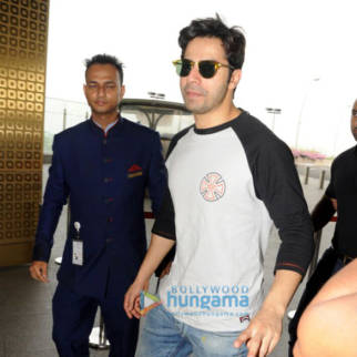 Varun Dhawan snapped at the airport while on his way to Delhi