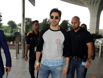 Varun Dhawan snapped at the airport while on his way to Delhi