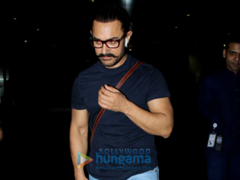 Aamir Khan arrives at the airport-