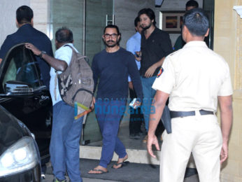 Aamir Khan snapped at a recording studio