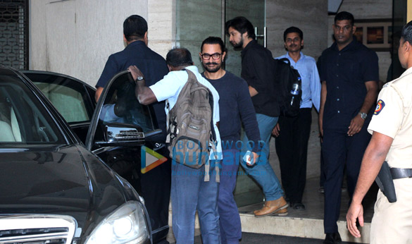 aamir khan snapped at a recording studio 3