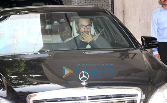 aamir khan snapped at a recording studio 6