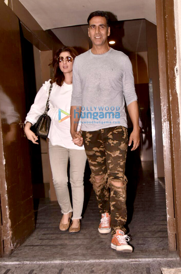 Akshay Kumar snapped with family at PVR Juhu Akshay Kumar snapped with family at PVR Juhu