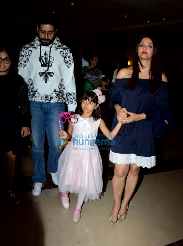 Bachchan family spotted celebrating Aaradhya’s birthday at J W Marriott