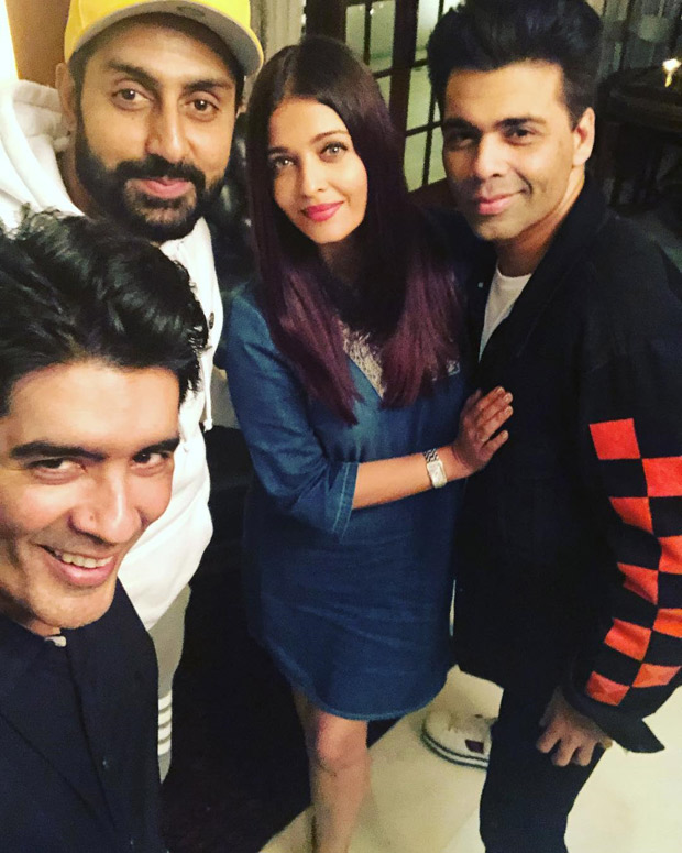 Check out Aishwarya Rai Bachchan and Abhishek Bachchan enjoy some downtime with Karan Johar and Manish Malhotra