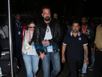 Jacqueline Fernandez and Sanjay Dutt snapped at the airport