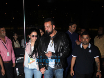 Jacqueline Fernandez and Sanjay Dutt snapped at the airport
