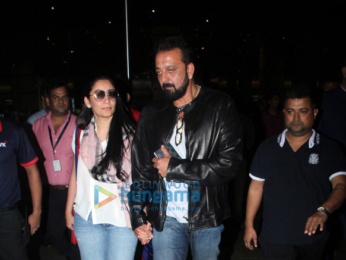 Jacqueline Fernandez and Sanjay Dutt snapped at the airport