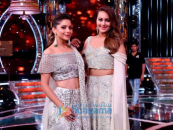 Kanika Kapoor and Sonakshi Sinha shoot for the grand finale of 'Om Shanti Om'