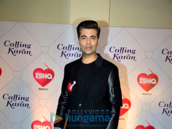 Karan Johar snapped at press meet for Ishq FM
