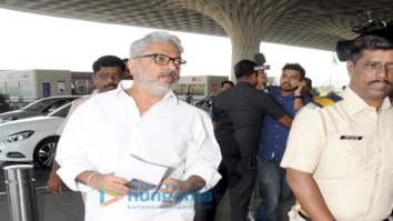 Kriti Sanon and Sanjay Leela Bhansali snapped at the airport