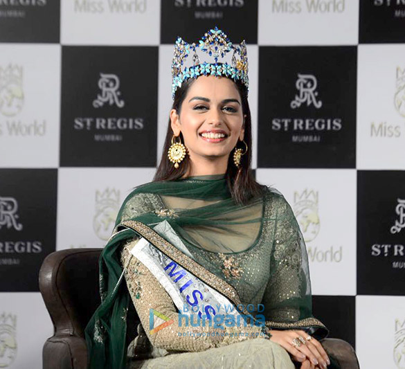 manushi chhillar snapped at a press meet 4