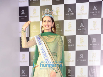 Manushi Chhillar snapped at a press meet