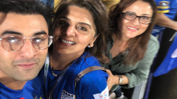 Neetu Kapoor shares an adorable selfie with son Ranbir Kapoor from the ISL match and it is sweet!