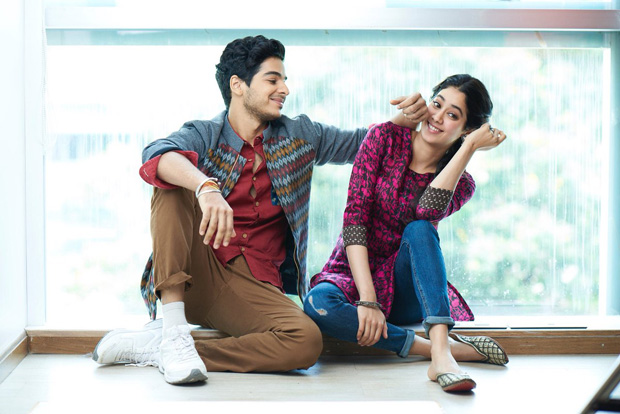 On the sets of Dhadak Ishaan Khatter and Janhvi Kapoor goofing around in this candid shot is adorable