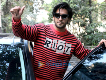 Ranveer Singh snapped outside a dubbing studio