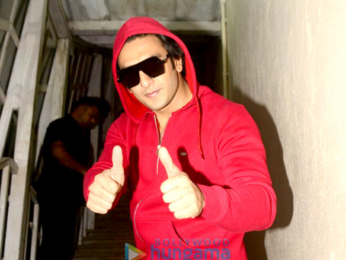 Ranveer Singh snapped sporting a red hoodie