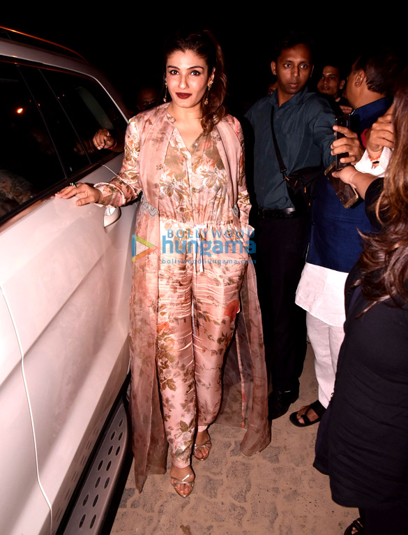 Raveena Tandon snapped arriving at Juhu festival