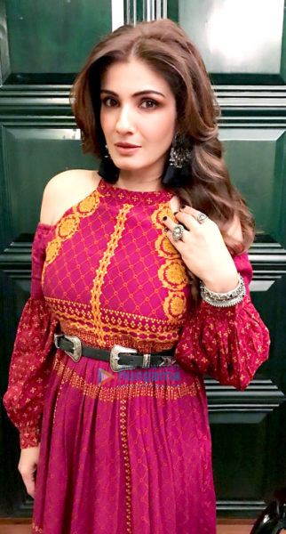 Raveena Tandon snapped in Ritu Kumar’s outfit
