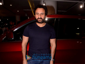 Saif Ali Khan arrives in his new jeep