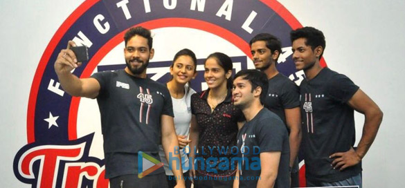 saina nehwal graces the launch of rakul preets fitness studio f45 in hyderabad 2