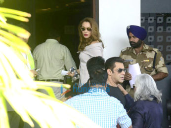 Salman Khan and Iulia Vantur snapped at the Kalina airport gate