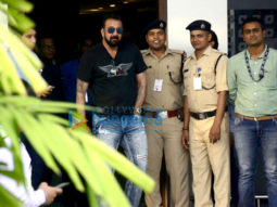Sanjay Dutt arrives from Jodhpur in a charter flight