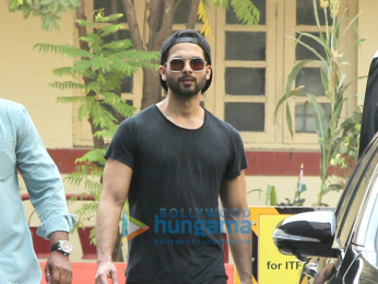 Shahid Kapoor, Kunal Khemu and Karan Singh Grover snapped outside their gym
