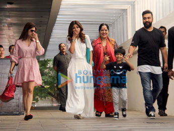 Shilpa Shetty and family snapped in Bandra