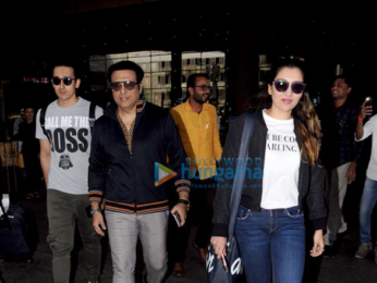 Sonam Kapoor, Anand Ahuja and Govinda snapped at the airport
