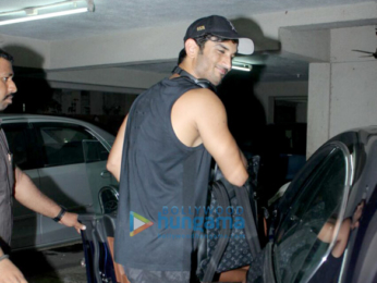 Sushant Singh Rajput and Sara Ali Khan snapped outside Abhishek kapoor's office